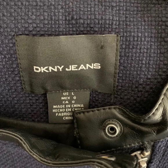 NWOT Blue Moto Jacket Large - Picture 3 of 12